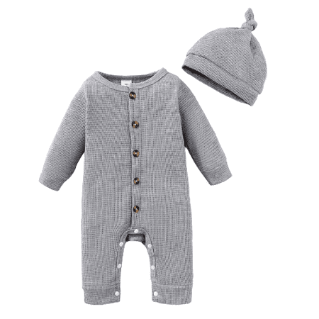 MIKRDOO Romper For Baby Boys 0 Months Baby Boys Single Breasted Design Solid Gray 1 Months Baby Boys Bodysuit With Hat
MIKRDOO Romper For Baby Boys 0 Months Baby Boys Single Breasted Design Solid Gray 1 Months Baby Boys Bodysuit With Hat