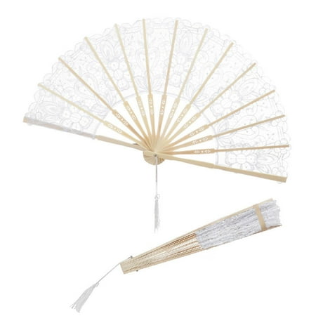 Handheld Fan Wedding Bride Fan for Holiday Decor Ornaments White