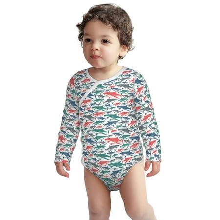 Haiem Colorful Shark Printed Unisex-Baby Long Sleeve Onesies Bodysuits Unisex Babies Snap-Up Rompers-6 Months
Haiem Colorful Shark Printed Unisex-Baby Long Sleeve Onesies Bodysuits Unisex Babies Snap-Up Rompers-6 Months