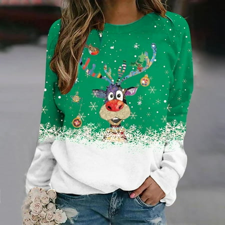 jsaierl Oversized Sweatshirt for Women Funny Graphic Christmas Sweatshirt Round Neck Long Sleeve Going Out Tops for Women Comfy Sweatshirts for Date Night
jsaierl Oversized Sweatshirt for Women Funny Graphic Christmas Sweatshirt Round Neck Long Sleeve Going Out Tops for Women Comfy Sweatshirts for Date Night