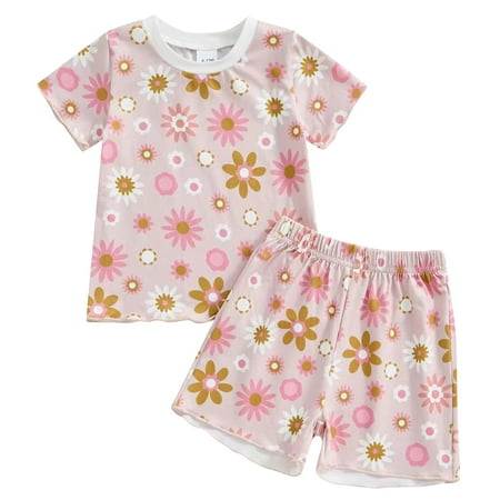 LNMQLPDBS Girl Clothes Girls Summer Floral Fruit Print Round Neck Short Sleeve Shorts Set Toddler Clothes For Girls
LNMQLPDBS Girl Clothes Girls Summer Floral Fruit Print Round Neck Short Sleeve Shorts Set Toddler Clothes For Girls