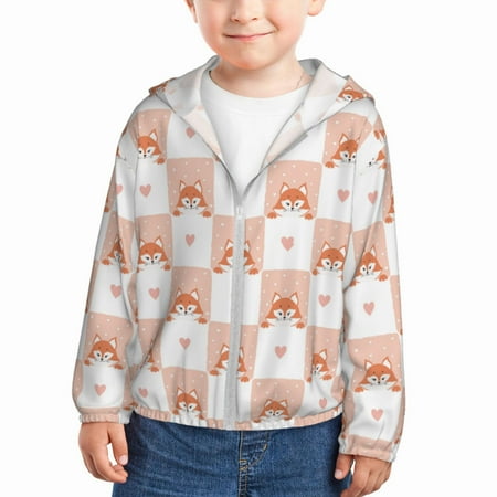 Lukts love plaid fox Print Children s Long-Sleeved Sun Protection Clothing Hooded Sweatshirts for Boys and Girls Outdoor Sports-4 Years
Lukts love plaid fox Print Children s Long-Sleeved Sun Protection Clothing Hooded Sweatshirts for Boys and Girls Outdoor Sports-4 Years