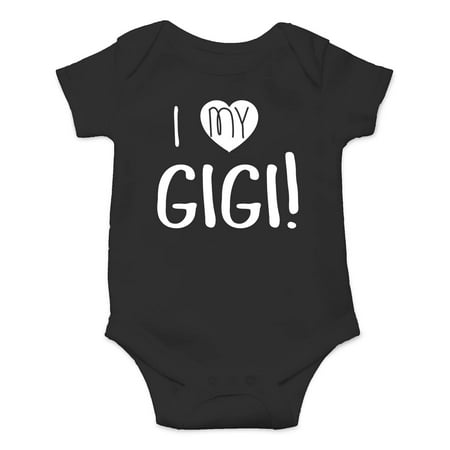I Love My Gigi - Funny Grandma Infant Romper Baby Announcement Love for Granny Grandmother (Black Newborn)
I Love My Gigi - Funny Grandma Infant Romper Baby Announcement Love for Granny Grandmother (Black Newborn)
