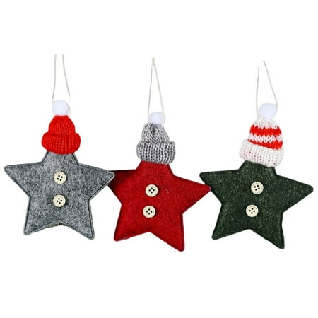 3PCS Christmas Star with Knit Hat Pendant Durable Creative Decorative Plush Hangings for Table Bookshelf Fireplace Decor
3PCS Christmas Star with Knit Hat Pendant Durable Creative Decorative Plush Hangings for Table Bookshelf Fireplace Decor