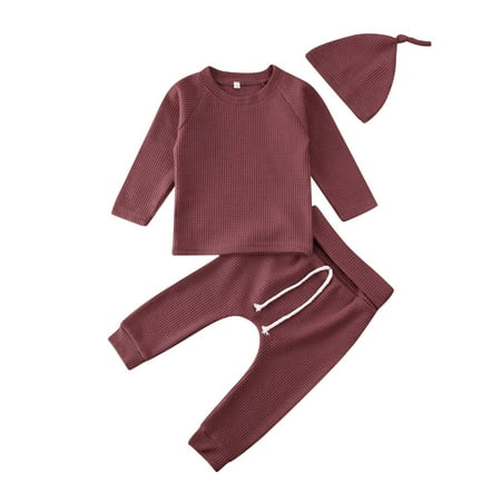 Fanvereka Newborn Baby Casual Clothing Unisex Cute Long Sleeve Romper+Long Pants+Solid Hat
Fanvereka Newborn Baby Casual Clothing Unisex Cute Long Sleeve Romper+Long Pants+Solid Hat