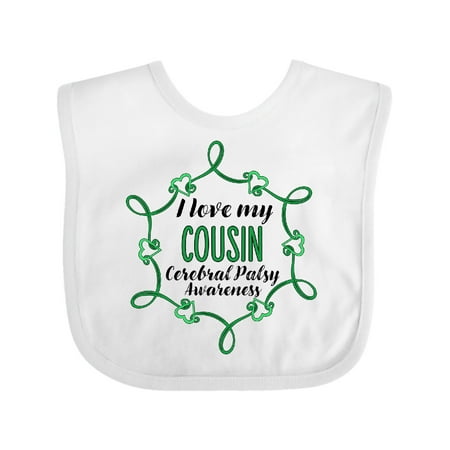 Inktastic I Love My Cousin Cerebral Palsy Awareness Gift Baby Boy or Baby Girl Bib