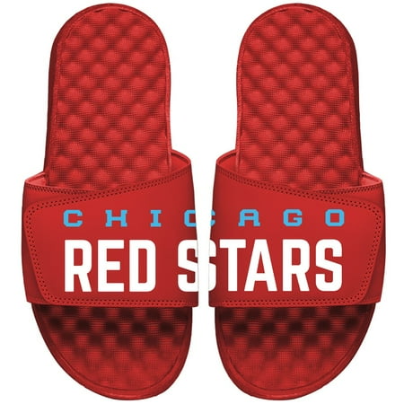 Men s ISlide Red Chicago Red Stars Wordmark Logo Slide Sandals