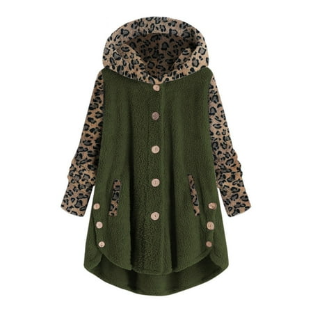 Winter Coats for Women Leopard Fleece Jacket Long Sleeve Hoodies Sweatshirt Button Casual Warm Fuzzy Overcoat Outwear Pullover
Winter Coats for Women Leopard Fleece Jacket Long Sleeve Hoodies Sweatshirt Button Casual Warm Fuzzy Overcoat Outwear Pullover