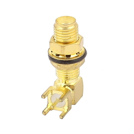 UPC 712457790648 product image for SMA Female Right Jack Angle Coaxial Solder PCB Mount RF Connector | upcitemdb.com