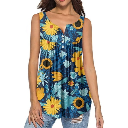 PIKADINGNIS Womens Flower Floral Printed Loose Casual Boho Buttons Tank Tops for Women Summer Beach Holiday Vest Sleeveless Shirt
PIKADINGNIS Womens Flower Floral Printed Loose Casual Boho Buttons Tank Tops for Women Summer Beach Holiday Vest Sleeveless Shirt
