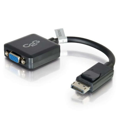 C2g 8in Displayport Male To Vga Female Adapter Converter - Black - Displayport\/vga For Notebook, Tablet, Monitor, Video Device - 8\