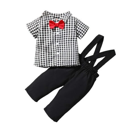 Kucnuzki 12 Months Baby Boy Summer Outfits Pants Sets 18 Months Short Sleeve Classic Checkboards Lapel Shirt Suspender Pant 2PCS Set Black
Kucnuzki 12 Months Baby Boy Summer Outfits Pants Sets 18 Months Short Sleeve Classic Checkboards Lapel Shirt Suspender Pant 2PCS Set Black