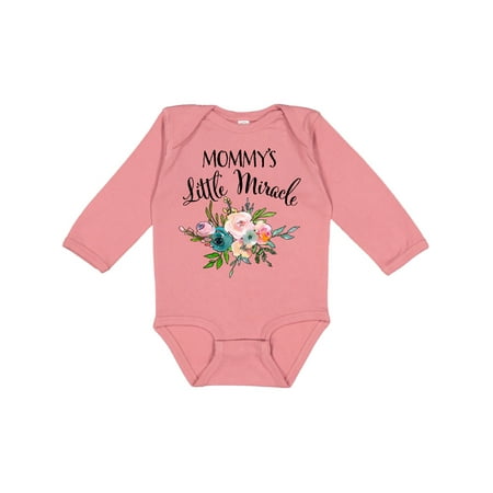 Inktastic Mommy s Little Miracle Gift Baby Boy or Baby Girl Long Sleeve Bodysuit