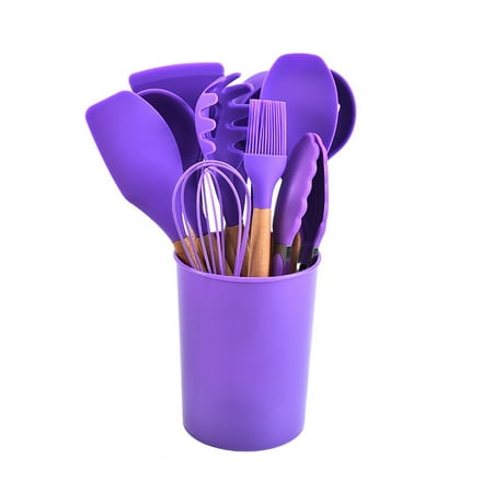 Cooking Utensils Set with Holder for Kitchen Non Stick 11 Pcs Cookware with Wooden Handle Cooking Accessory E
Cooking Utensils Set with Holder for Kitchen Non Stick 11 Pcs Cookware with Wooden Handle Cooking Accessory E