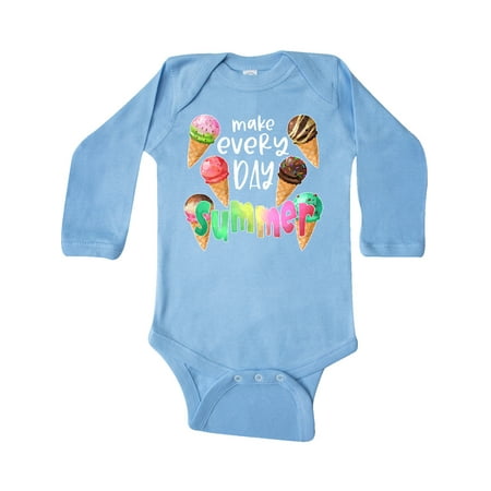 Inktastic Make Every Day Summer Ice Cream Cones Gift Baby Boy or Baby Girl Long Sleeve Bodysuit
