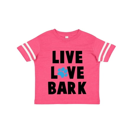 Inktastic Live Love Bark with Pawprint Gift Toddler Boy or Toddler Girl T-Shirt
