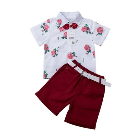 3Pcs Newborn Toddler Baby Boy Gentleman Suit Summer Clothes Set Flowers Shirt +Pants Shorts Belt Outfits Kids Boys Clothing
3Pcs Newborn Toddler Baby Boy Gentleman Suit Summer Clothes Set Flowers Shirt +Pants Shorts Belt Outfits Kids Boys Clothing