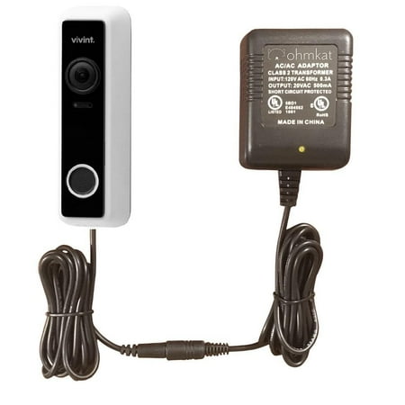 OhmKat Video Doorbell Power Supply - Compatible with Vivint Doorbell Camera Pro - No Existing Wiring Required - Transformer Adapter Power Kit & Supply All In One (Black)
OhmKat Video Doorbell Power Supply - Compatible with Vivint Doorbell Camera Pro - No Existing Wiring Required - Transformer Adapter Power Kit & Supply All In One (Black)
