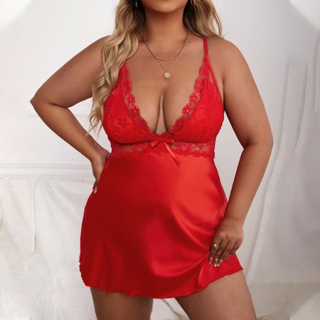 Zpanxa Ladies Cute Girl Solid Erotic Lingerie Backless Lace Print Nightdress With Deep V Straps Sexy Suit Red 4XL
Zpanxa Ladies Cute Girl Solid Erotic Lingerie Backless Lace Print Nightdress With Deep V Straps Sexy Suit Red 4XL