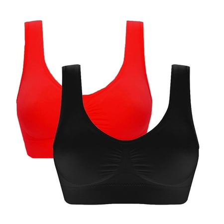 2 Pack Womens Plus Size Pur Full-Coverage Freedom Sports Bras Shapewear Pullover T-Shirt Bra Red 3XL
2 Pack Womens Plus Size Pur Full-Coverage Freedom Sports Bras Shapewear Pullover T-Shirt Bra Red 3XL