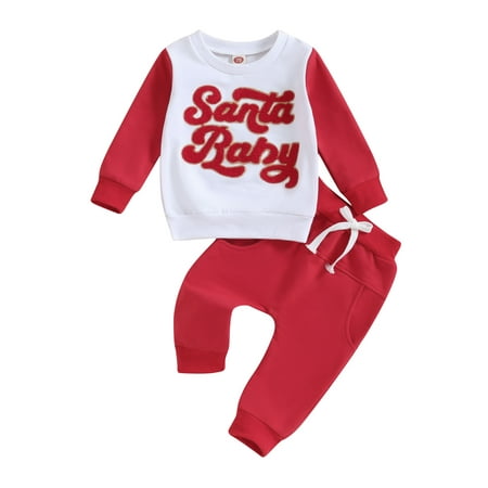 Toddler Baby Boy Girl Christmas Clothes Long Sleeve Letter Print Sweatshirt Solid Color Pants Set
Toddler Baby Boy Girl Christmas Clothes Long Sleeve Letter Print Sweatshirt Solid Color Pants Set
