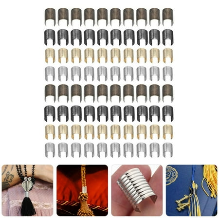 160Pcs Leather Rope Cylindrical Fastener Leather Cord Clamp Tassel Clip for Jewelry DIY
160Pcs Leather Rope Cylindrical Fastener Leather Cord Clamp Tassel Clip for Jewelry DIY