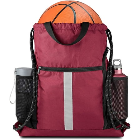 Drawstring Backpack Sports Gym Bag With Shoe Compartment and Two Water Bottle Holder
Drawstring Backpack Sports Gym Bag With Shoe Compartment and Two Water Bottle Holder