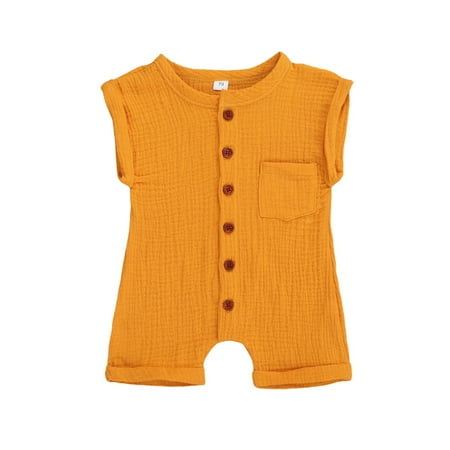 Carolilly Baby Boy’s Short Sleeve Jumpsuit Summer Fashion Single-breasted One Piece Short Pants
Carolilly Baby Boy’s Short Sleeve Jumpsuit Summer Fashion Single-breasted One Piece Short Pants