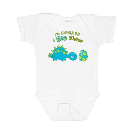 Inktastic Happy Dinosaur Future Big Sister Gift Baby Girl Bodysuit