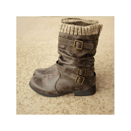 Gomelly Women Riding Bootie Buckle Strap Mid Calf Boot Pull On Slouch Boots Casual Booties Office Outdoor Winter Shoes Gray 8.5
Gomelly Women Riding Bootie Buckle Strap Mid Calf Boot Pull On Slouch Boots Casual Booties Office Outdoor Winter Shoes Gray 8.5