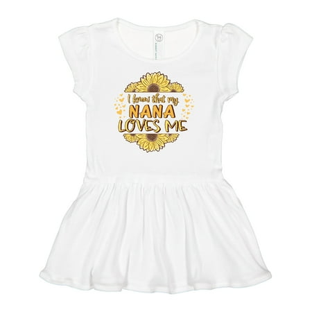 Inktastic I Know That My Nana Loves Me Gift Baby Girl Dress