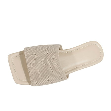 ZHAGHMIN Bridal Slippers Ladies Fashion Solid Color Knitted Open Toe Square Head Flat Casual Sandals Cute Slippers For Women Fuzzy Cat Indoor Outdoor Slippers Women Leopard Womens Slippers Slip On S
ZHAGHMIN Bridal Slippers Ladies Fashion Solid Color Knitted Open Toe Square Head Flat Casual Sandals Cute Slippers For Women Fuzzy Cat Indoor Outdoor Slippers Women Leopard Womens Slippers Slip On S
