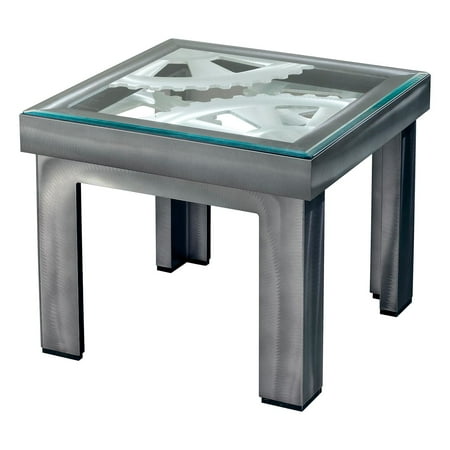 NOVA of California Gears Square End Table