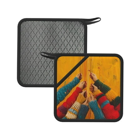Sikiie Colorful Sweaters And Strings Pot Holders Kitchen Insulation Mats Heat Resistant Pot-Holder Oven Anti-Scald Pads for Cooking Baking 7.1*7.1inch
Sikiie Colorful Sweaters And Strings Pot Holders Kitchen Insulation Mats Heat Resistant Pot-Holder Oven Anti-Scald Pads for Cooking Baking 7.1*7.1inch
