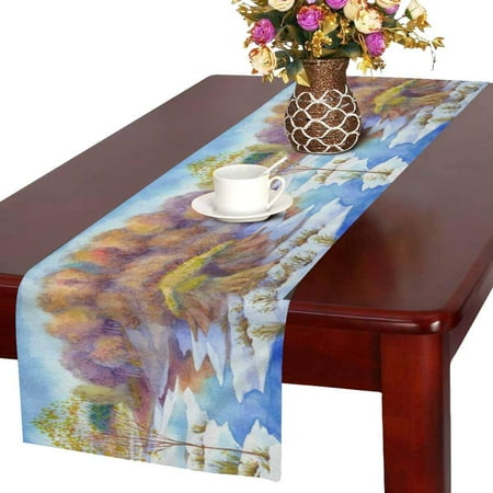 MKHERT Sapling Tree Forest Near Frozen Rivulet in Bright Wintertime Day Table Runner Home Decor for Home Kitchen Dining Wedding Party 16x72 Inch
MKHERT Sapling Tree Forest Near Frozen Rivulet in Bright Wintertime Day Table Runner Home Decor for Home Kitchen Dining Wedding Party 16x72 Inch