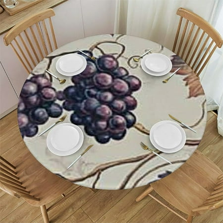 Orinice Grapes Leaves Vines Round Tablecloth Stain-Resistant Washable Indoor Outdoor Restaurants Weddings Parties 100% Polyester Waterproof with Elastic Edge 42 -46
Orinice Grapes Leaves Vines Round Tablecloth Stain-Resistant Washable Indoor Outdoor Restaurants Weddings Parties 100% Polyester Waterproof with Elastic Edge 42 -46