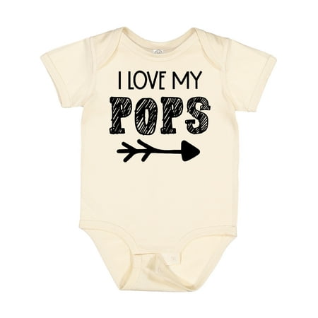 Inktastic I Love My Pops with Arrow Gift Baby Boy or Baby Girl Bodysuit