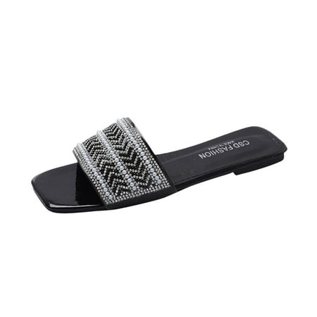 Rhinestone Slide Sandals Women Girls Dressy Low Wedge Sandal Summer Beach Cute Slip on Slippers Boho Glitter Open Toe Flat Sandals
Rhinestone Slide Sandals Women Girls Dressy Low Wedge Sandal Summer Beach Cute Slip on Slippers Boho Glitter Open Toe Flat Sandals