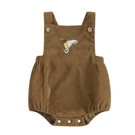 Infant Baby Corduroy Overalls Duck Embroidery Neck Sleeveless Button Romper for Boys Girls
Infant Baby Corduroy Overalls Duck Embroidery Neck Sleeveless Button Romper for Boys Girls