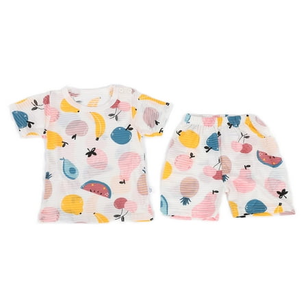 Baby Summer Pajamas Set Baby Short Sleeve Suit Fruits Pattern Skin Friendly For Home Fruits
Baby Summer Pajamas Set Baby Short Sleeve Suit Fruits Pattern Skin Friendly For Home Fruits