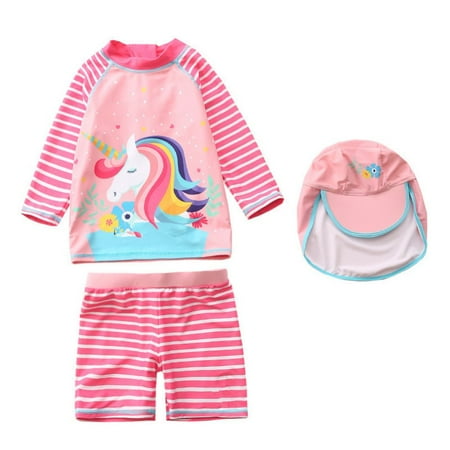 Baby Toddler Girls Long Sleeve Swimsuit Kids Two Pieces Rash Guard Sunsuit with Hat UPF 50+ UV
Baby Toddler Girls Long Sleeve Swimsuit Kids Two Pieces Rash Guard Sunsuit with Hat UPF 50+ UV