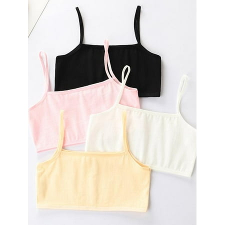 Bullpiano 4pcs/set Seamless Bralette Unpadded Lightweight Bra Girls Training Bra Teens Sports Bra Cotton Stretch Crop Cami
Bullpiano 4pcs/set Seamless Bralette Unpadded Lightweight Bra Girls Training Bra Teens Sports Bra Cotton Stretch Crop Cami