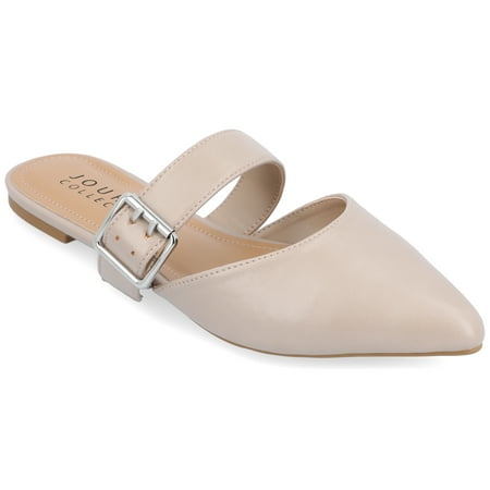 Journee Collection Womens Shaella Tru Comfort Foam Mules Slip On Pointed Toe Flats