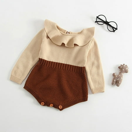RPVATI Baby Unisex Ruffle Bodysuits Color Block Knit Long-Sleeve Bodysuit Infant Summer Full Romper
RPVATI Baby Unisex Ruffle Bodysuits Color Block Knit Long-Sleeve Bodysuit Infant Summer Full Romper