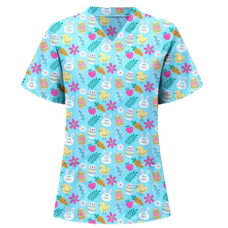Women Scrubs Top Cartoon Printed Casual Printed Short Sleeve Clothes T Shirt Cute Fashion With Pocket Spring Summer Daily Nursing Uniforms Nursing Care Working Uniforms
Women Scrubs Top Cartoon Printed Casual Printed Short Sleeve Clothes T Shirt Cute Fashion With Pocket Spring Summer Daily Nursing Uniforms Nursing Care Working Uniforms