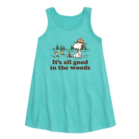 Peanuts - All Good In The Woods - Toddler and Youth Girls A-line Dress