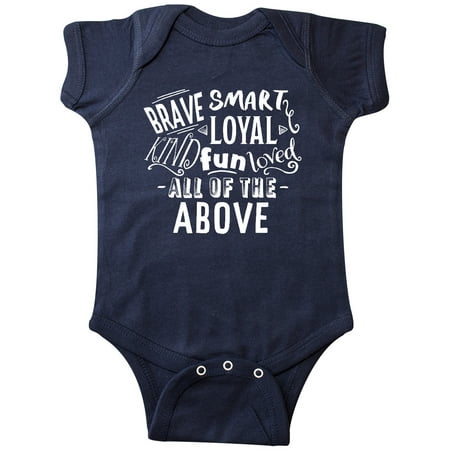 Inktastic Brave Smart Loyal Kind Fun Loved All of the Above Gift Baby Boy or Baby Girl Bodysuit
Inktastic Brave Smart Loyal Kind Fun Loved All of the Above Gift Baby Boy or Baby Girl Bodysuit