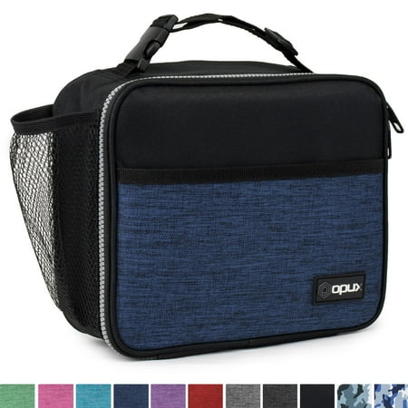OPUX Premium Insulated Lunch Bag for Adults Men Women | Soft Leakproof Lunch Box for Kids, Boys, Girls| Reusable Durable Thermal Lunch Pail for School Work Office | Fit 6 Cans (Navy)
