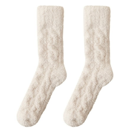 zlekejiko women coral socks in autumn and winter plus thickening warm stockings