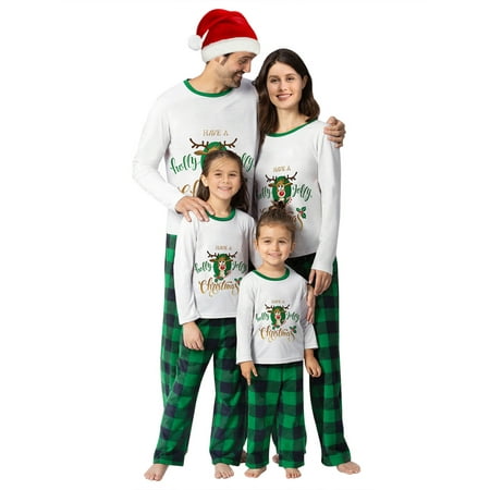 KelaJuan Family Matching Pajamas Christmas Elk Letter Print Long Sleeve Tops and Stretch Casual Plaid Pants Sleepwear
KelaJuan Family Matching Pajamas Christmas Elk Letter Print Long Sleeve Tops and Stretch Casual Plaid Pants Sleepwear